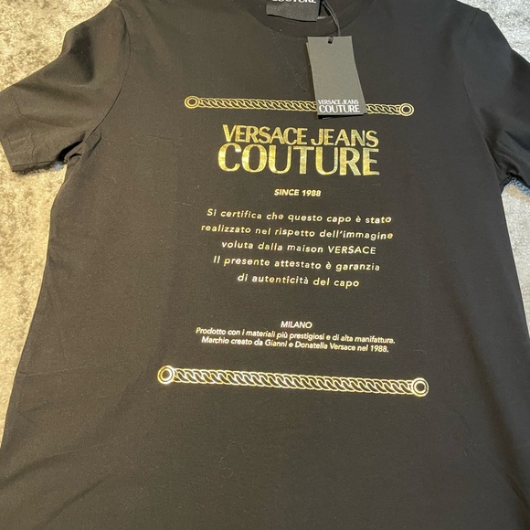 Versace Jeans Couture Black & Gold T-shirt (48 Slim) - Picture 2 of 4